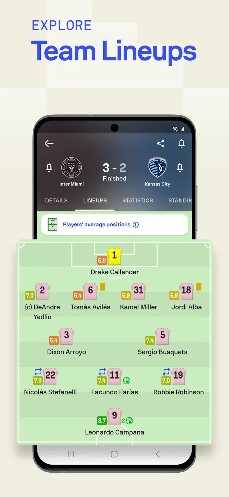 Sofascore captura de pantalla 5