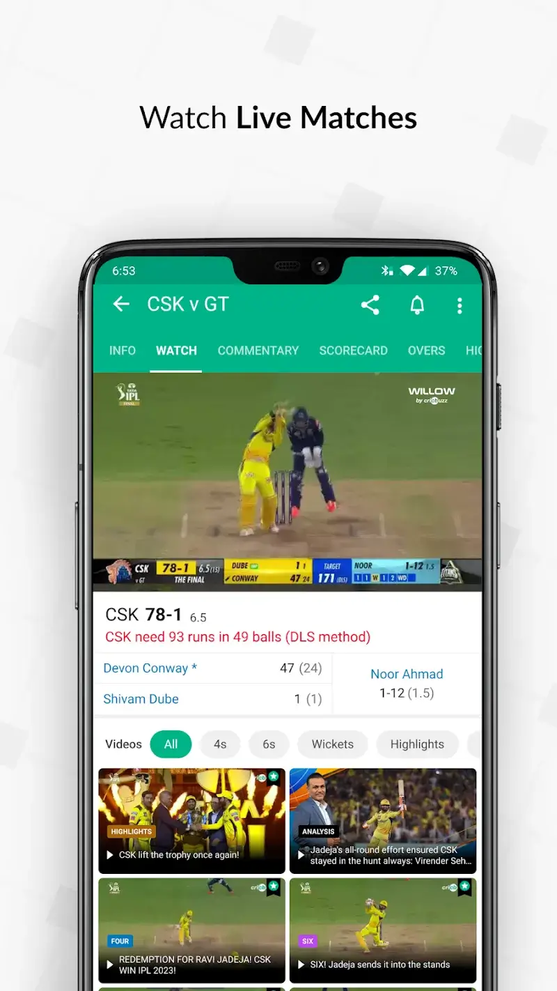 Captura de pantalla 2 de Cricbuzz