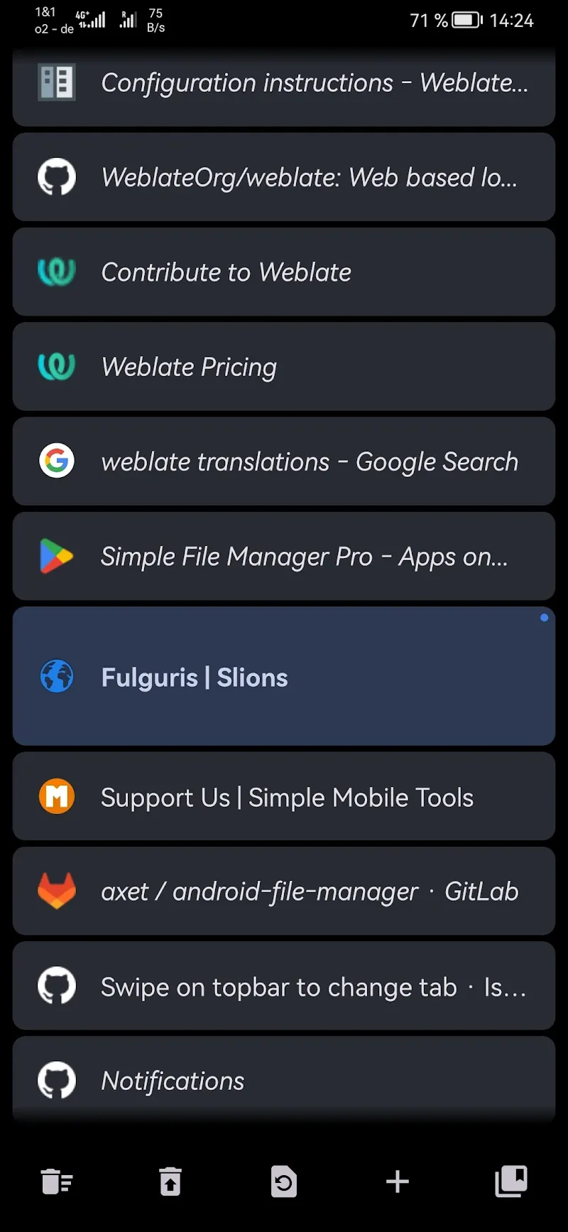 Fulguris Web Browser Screenshot 4