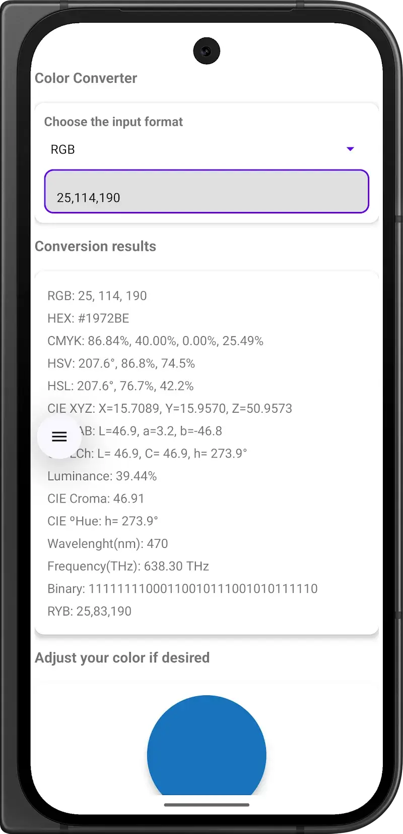Screenshot Colorimeter 6