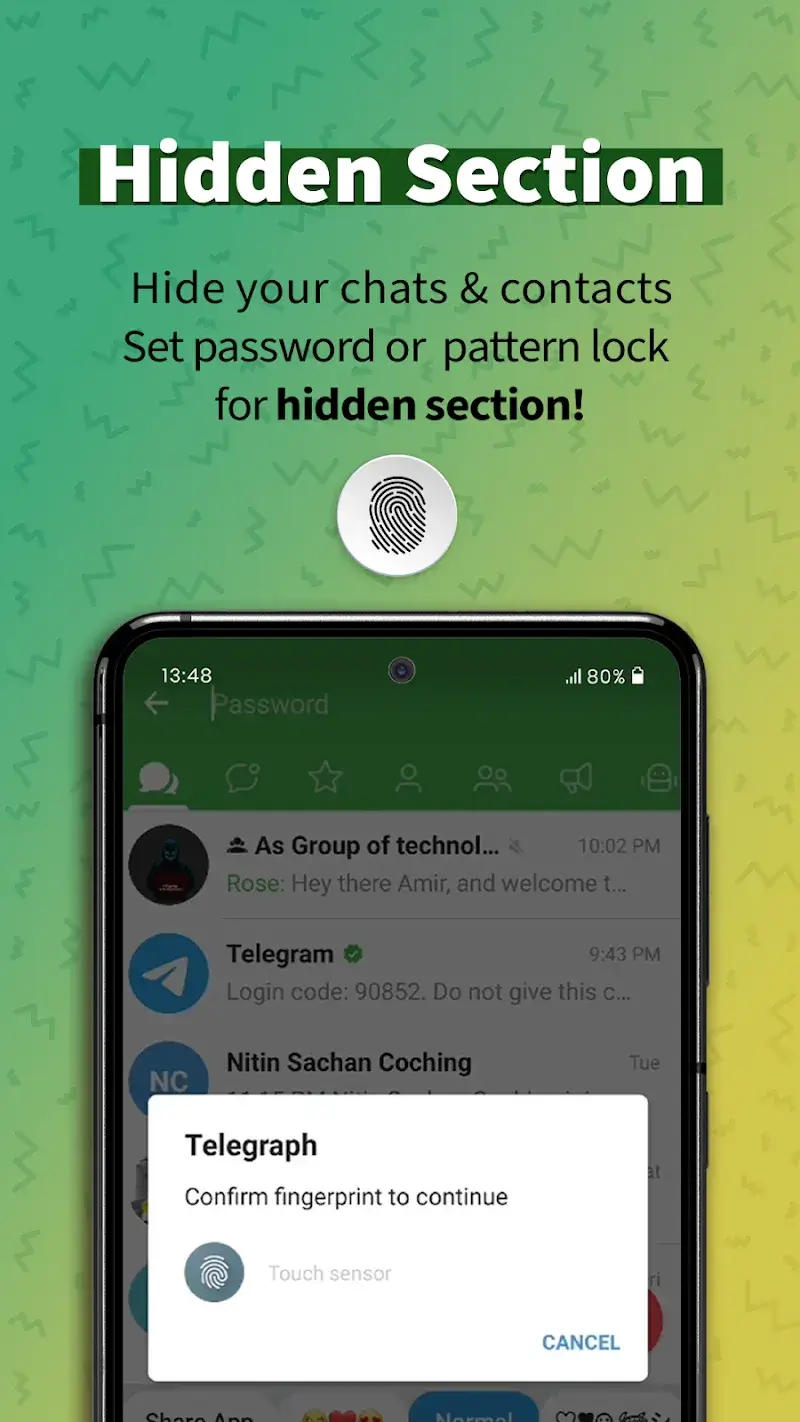 Tangkap layar Graph Messenger 2