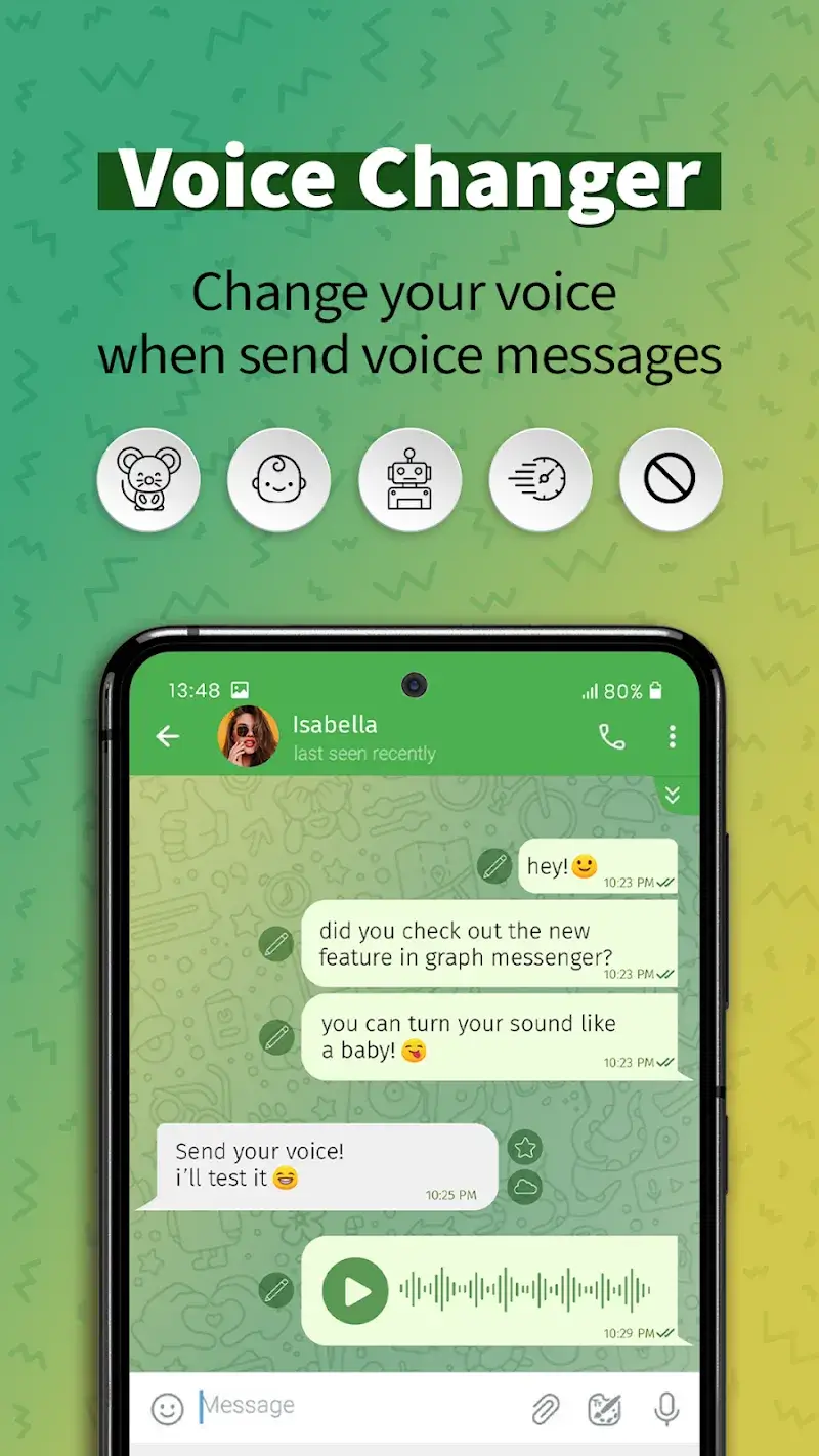 Tangkap layar Graph Messenger 3
