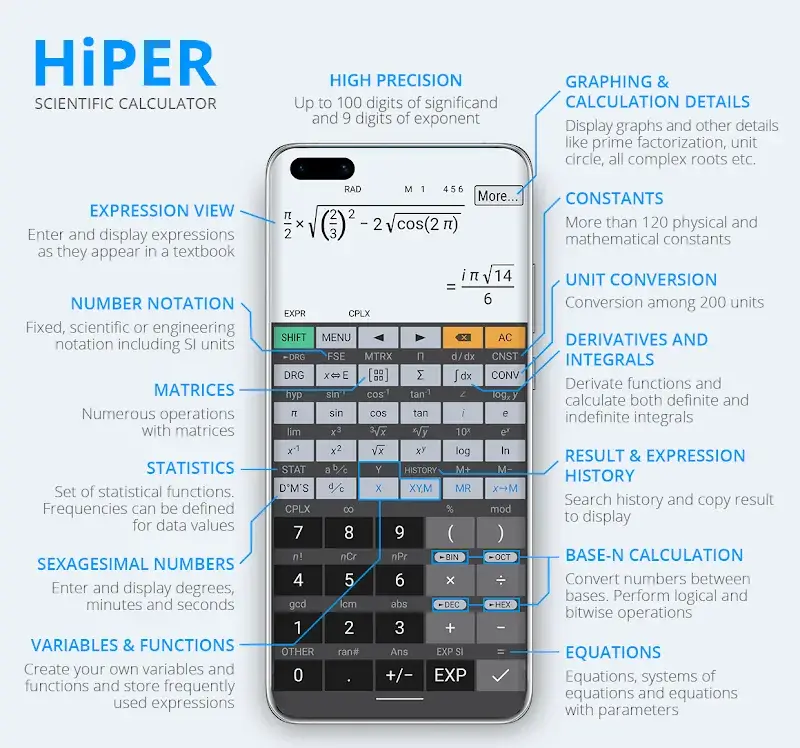 Tangkapan layar HiPER Calc Pro 1