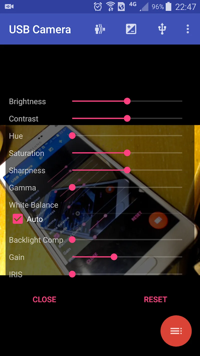 Anteprima dell'app USB Camera Pro 6