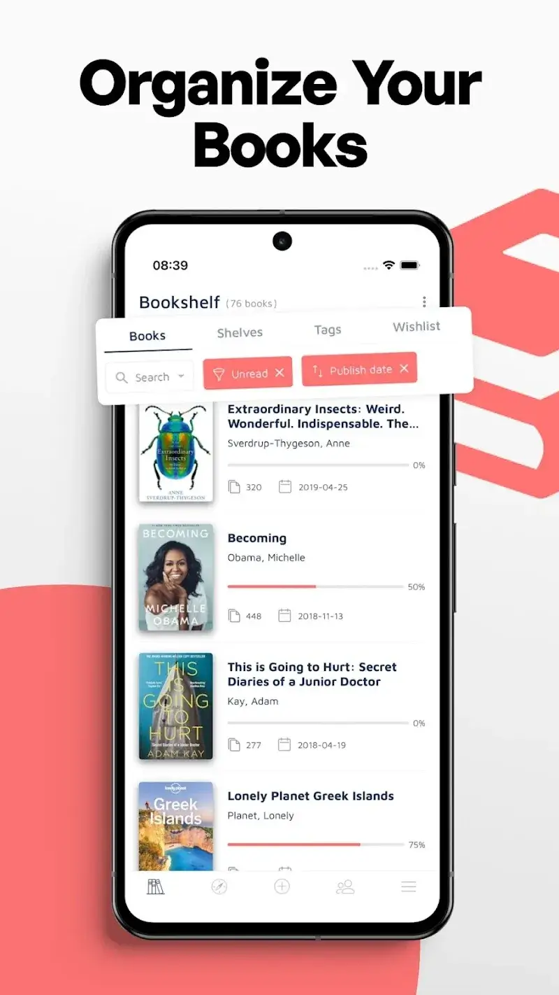 Tangkapan layar Bookshelf 1