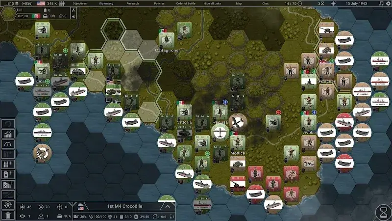 สกรีนช็อตการเล่นเกม Hex of Steel 5
