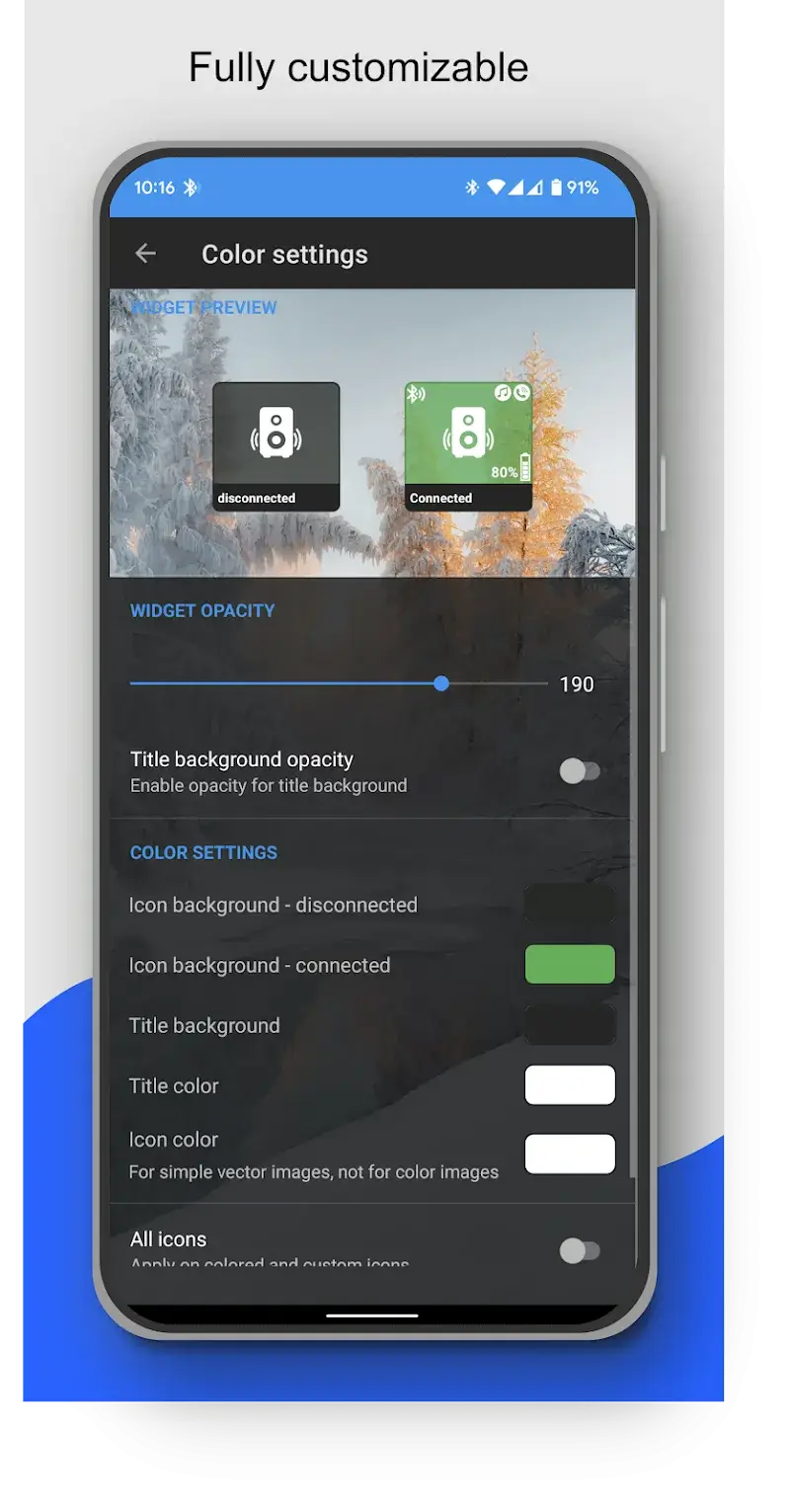 ภาพหน้าจอ Bluetooth Audio Connect Widget 3