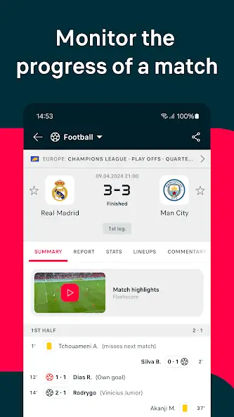 Ảnh chụp màn hình Flashscore 3