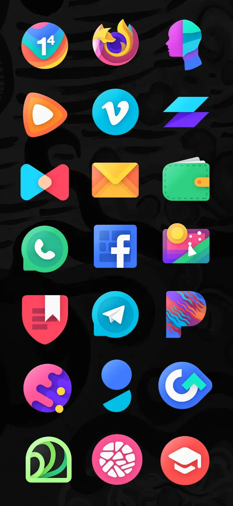 Pratinjau tangkapan layar Moxy Icon Pack 6
