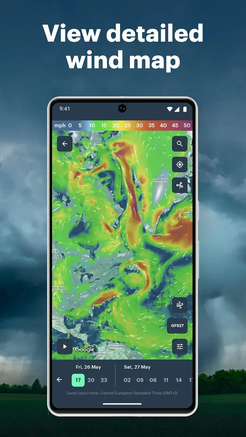 ภาพหน้าจอ Windy.app 3