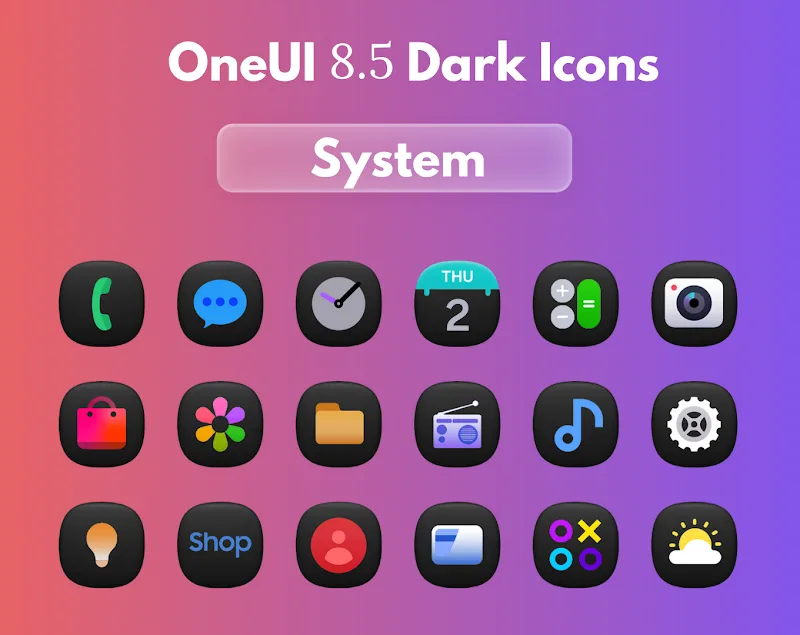 Screenshot 5 of OneUi 8.5 Dark Icons
