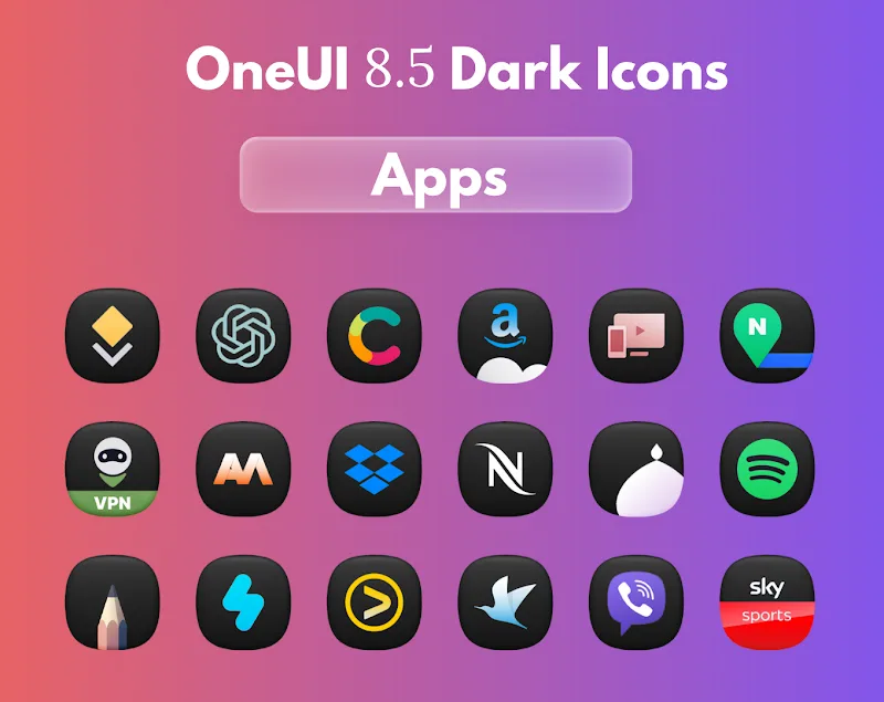 Screenshot 4 of OneUi 8.5 Dark Icons