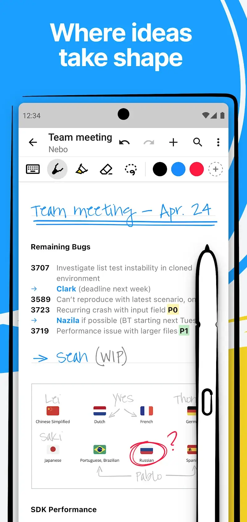 Tangkapan layar 1 MyScript Notes for Students