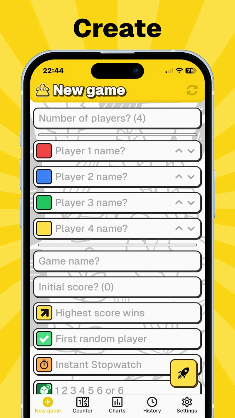 MyScoreTracker - Tampilan Layar Utama dengan Skor Langsung