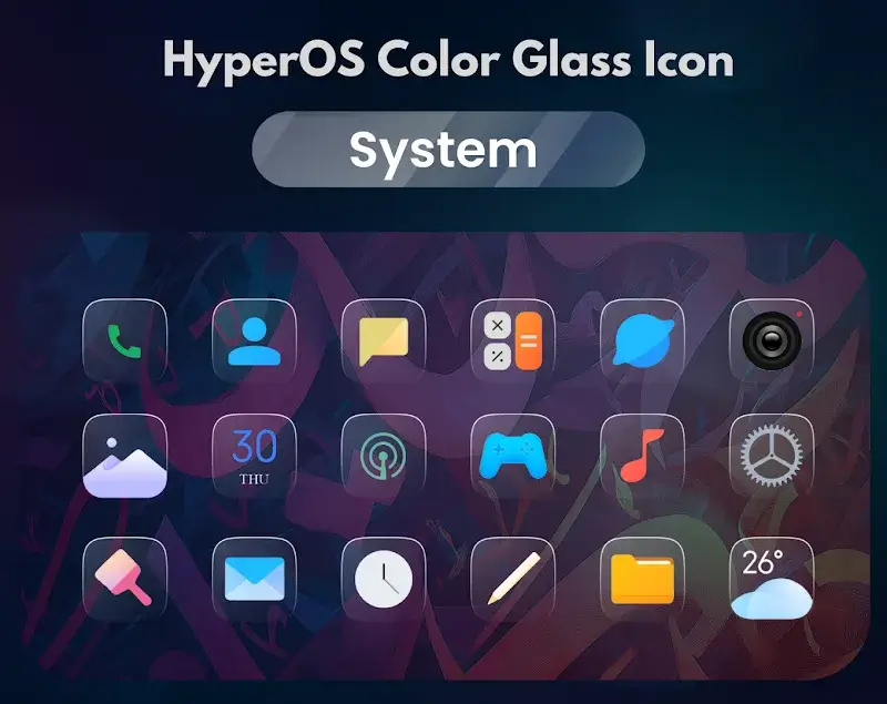 Capture d'écran 1 de HyperOS Icons