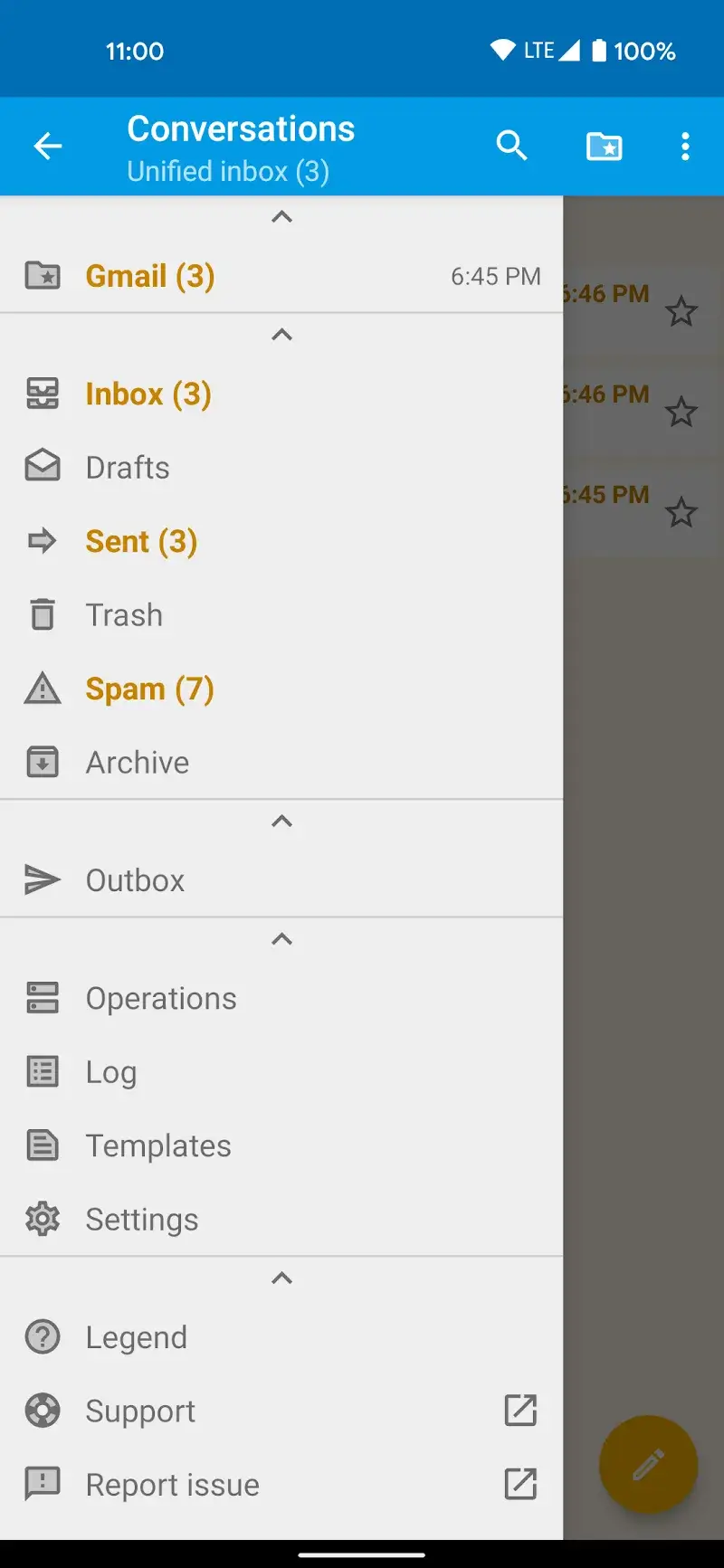 FairEmail ekran görüntüsü 2