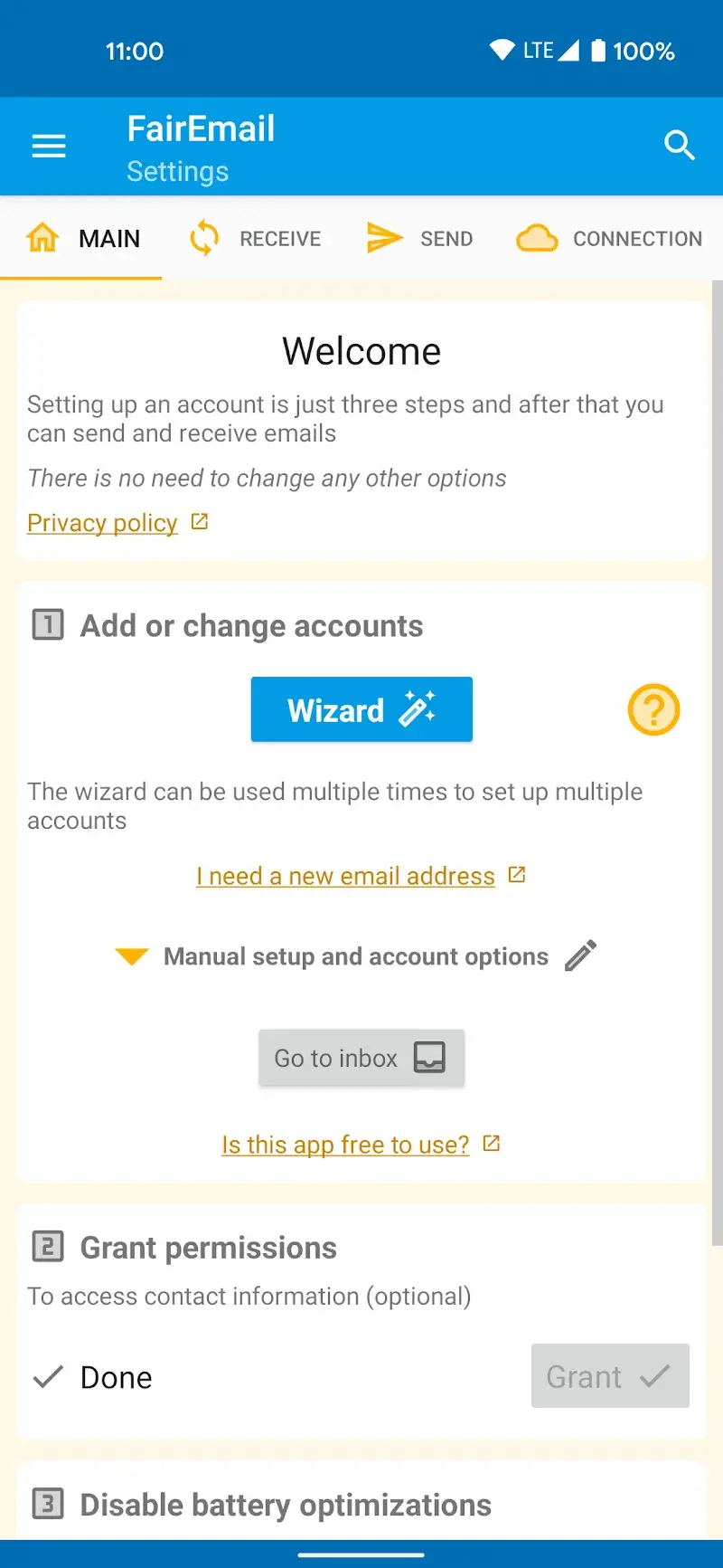 FairEmail ekran görüntüsü 1