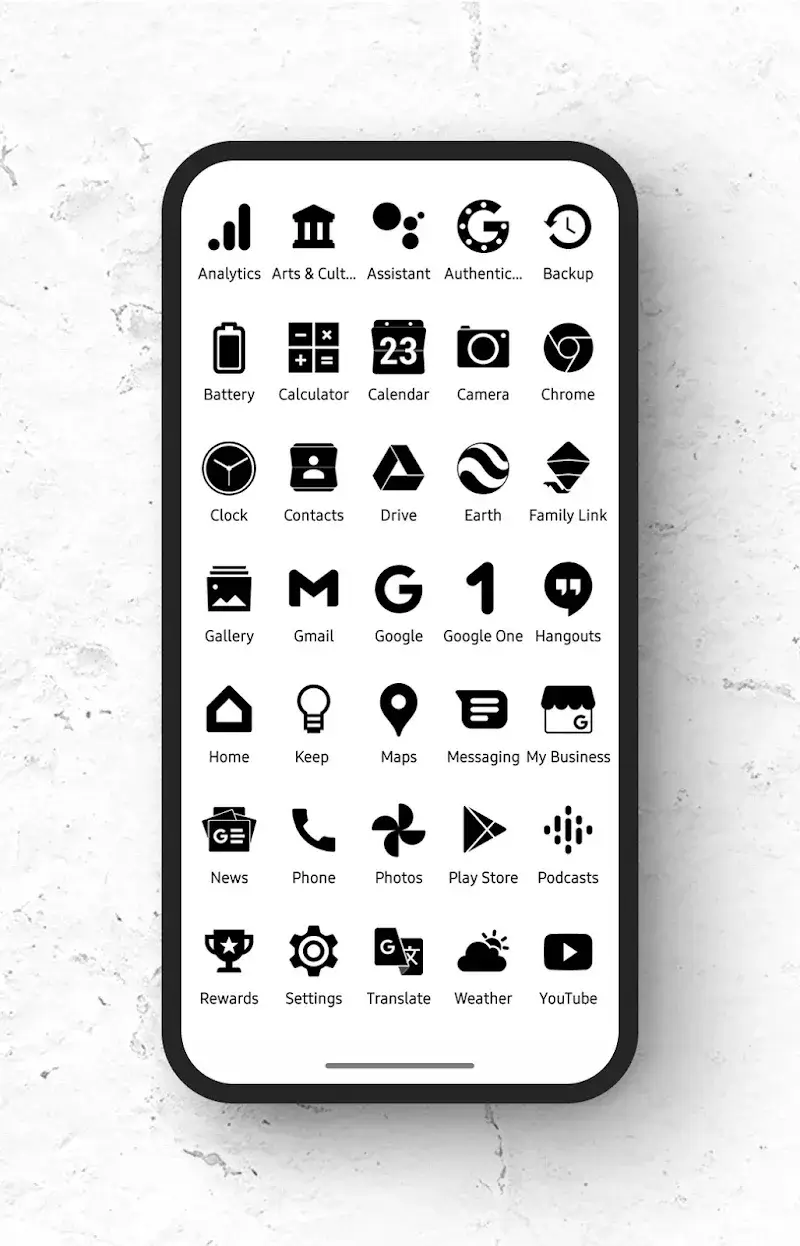 Zwart - Black Icon Pack screenshot 1