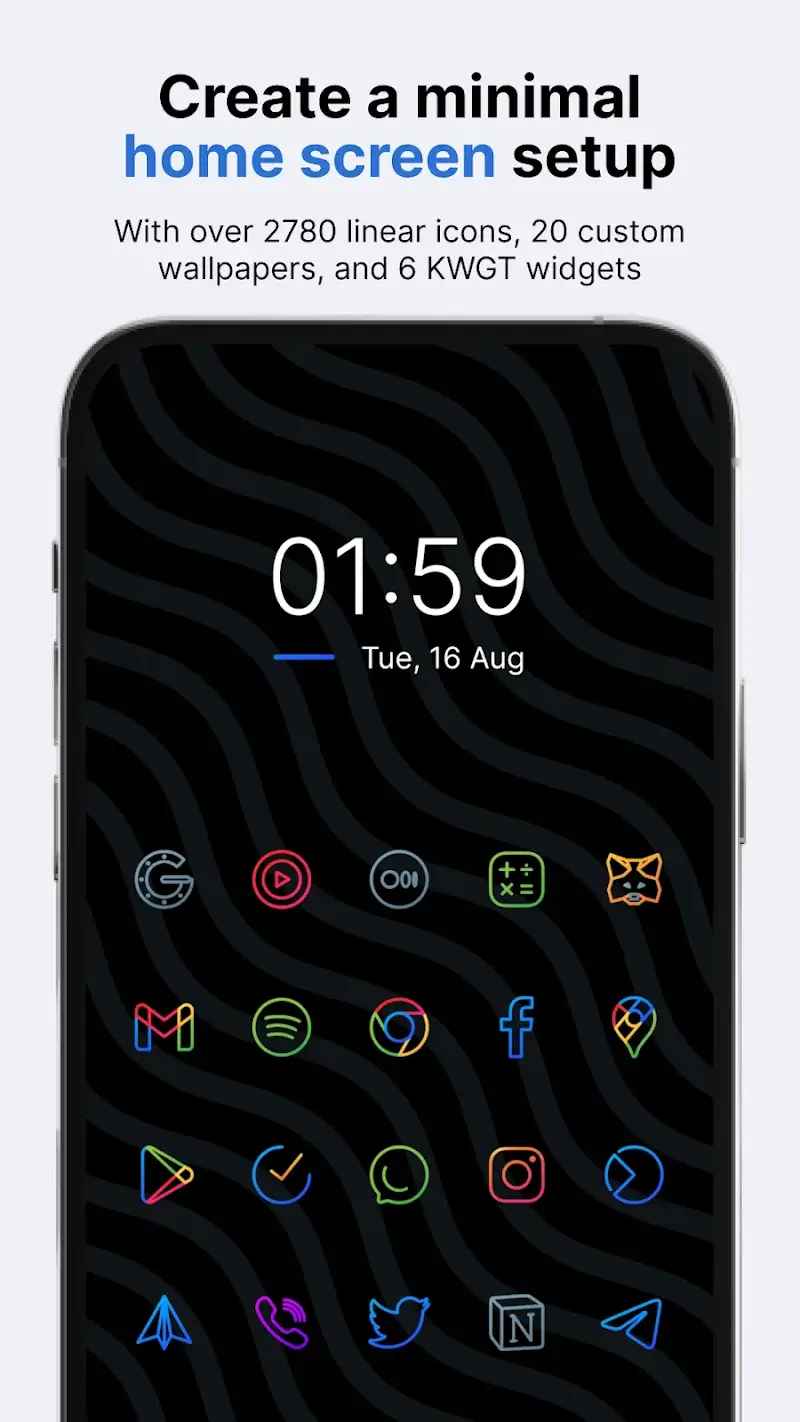 Caelus: Linear Icon Pack 스크린샷 1