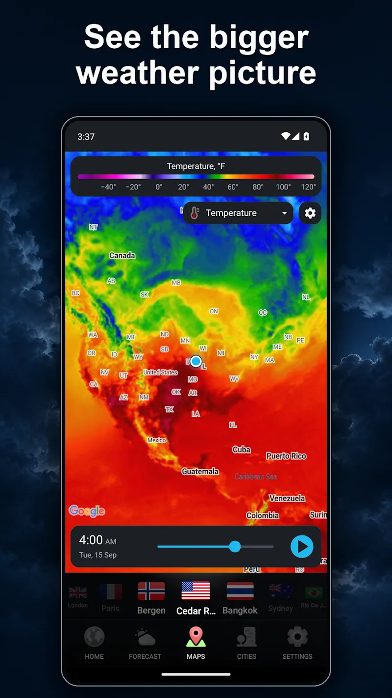 Quinta Captura do WEATHER NOW