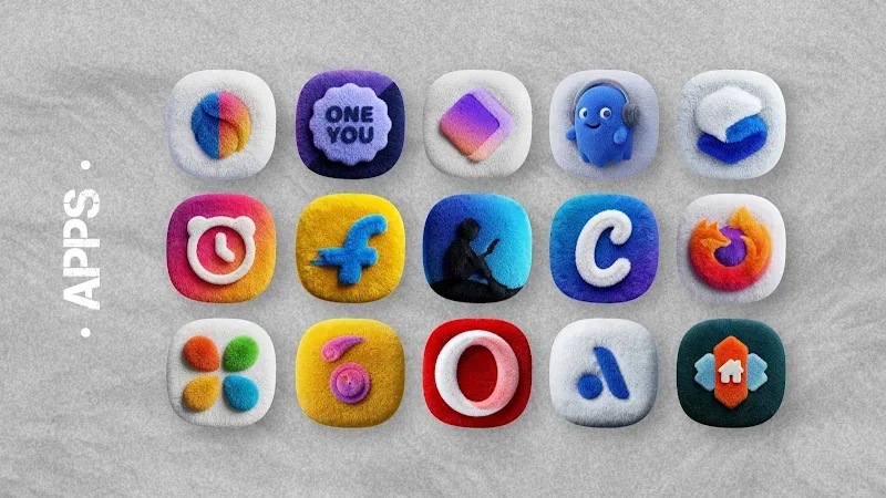 ภาพหน้าจอ Fluffy OneUI Icons 4