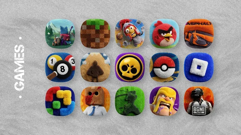 ภาพหน้าจอ Fluffy OneUI Icons 2