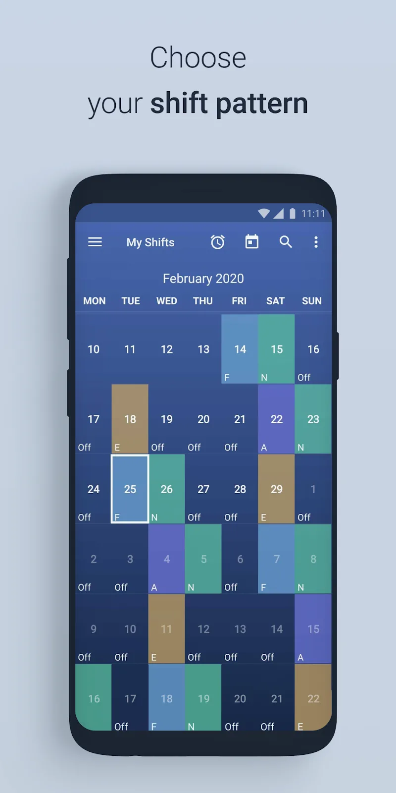 Captura de pantalla 1 de Shift Work Schedule Calendar