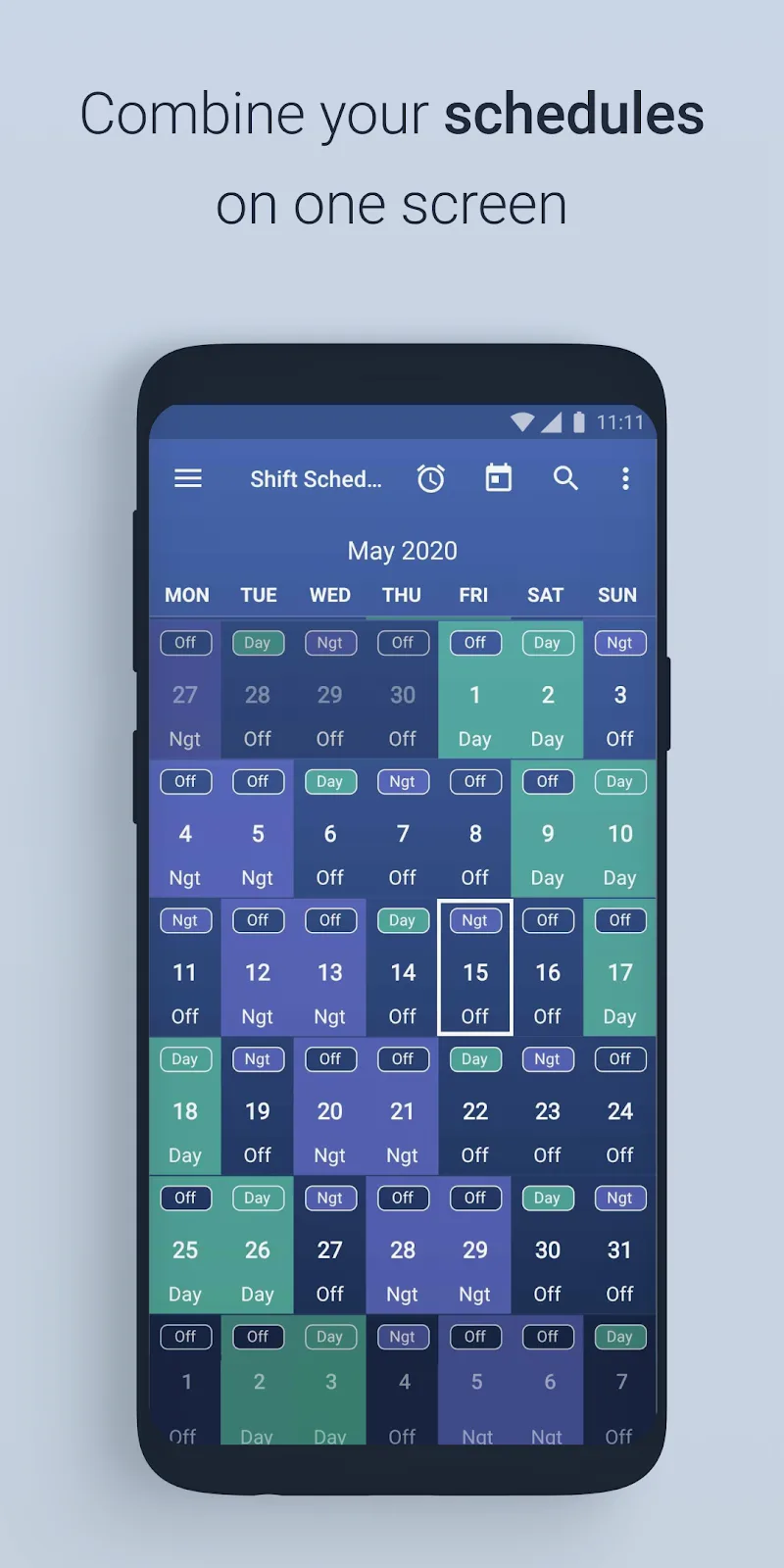 Captura de pantalla 2 de Shift Work Schedule Calendar