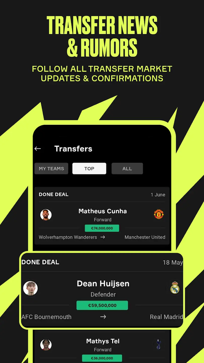 Tangkapan Layar Skor Sepak Bola OneFootball 3