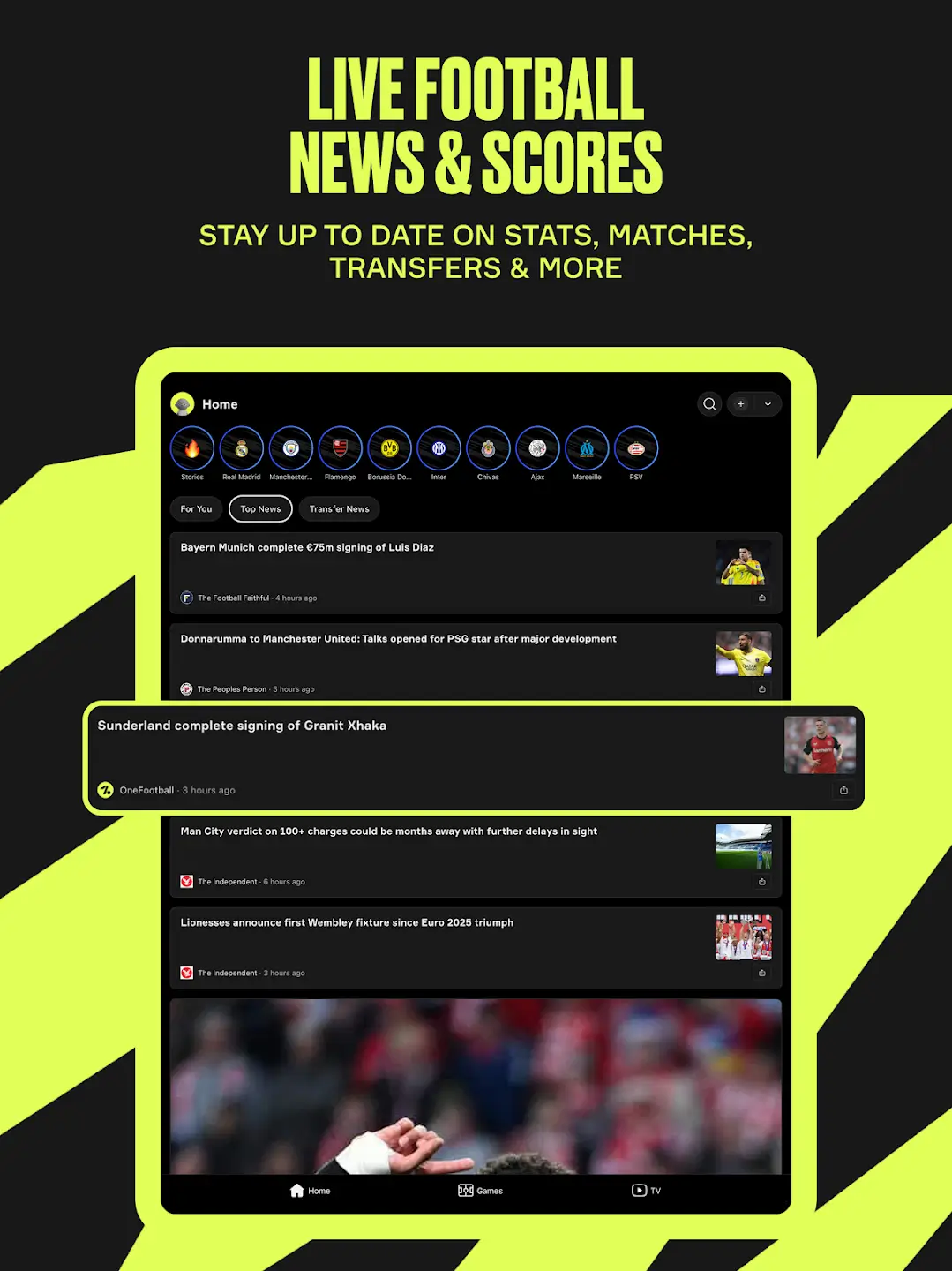 Tangkapan Layar Skor Sepak Bola OneFootball 6