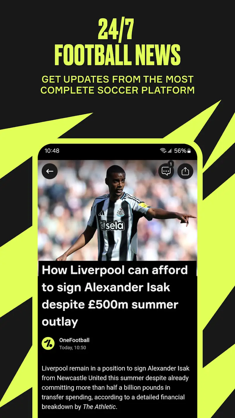 Tangkapan Layar Skor Sepak Bola OneFootball 5