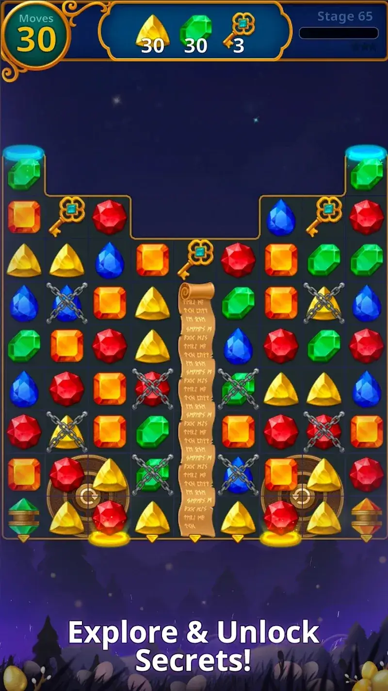 Скриншот геймплея Jewels Magic MOD APK 3