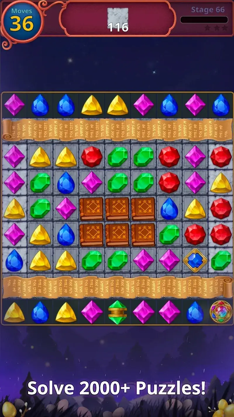 Скриншот геймплея Jewels Magic MOD APK 4