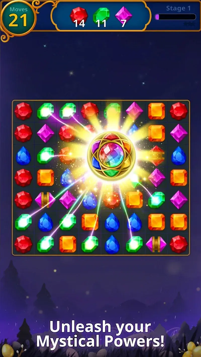 Скриншот геймплея Jewels Magic MOD APK 2