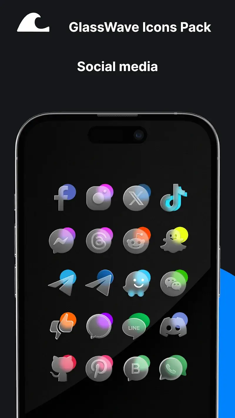 Capture d'écran GlassWave Icons Pack 4