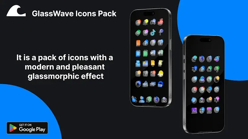 Capture d'écran GlassWave Icons Pack 1