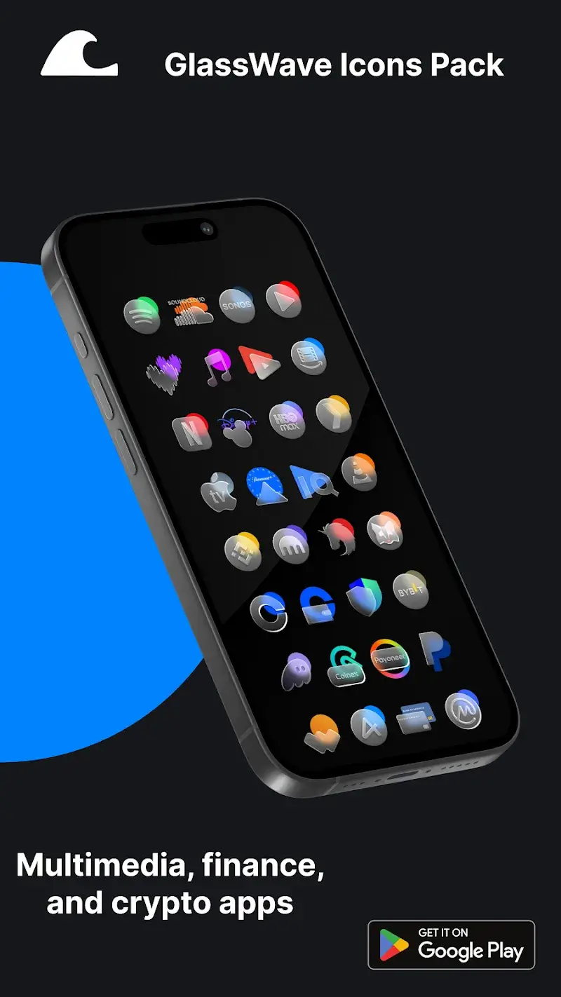 Capture d'écran GlassWave Icons Pack 3