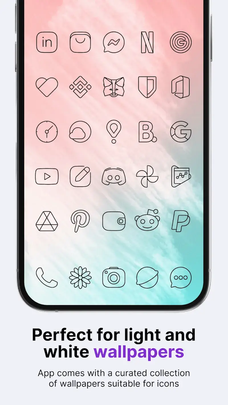 Vera Outline Black: Icon Pack tangkapan layar aplikasi 2