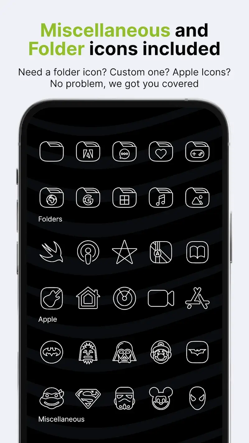 Ảnh chụp màn hình 5 Vera Outline White Icon Pack
