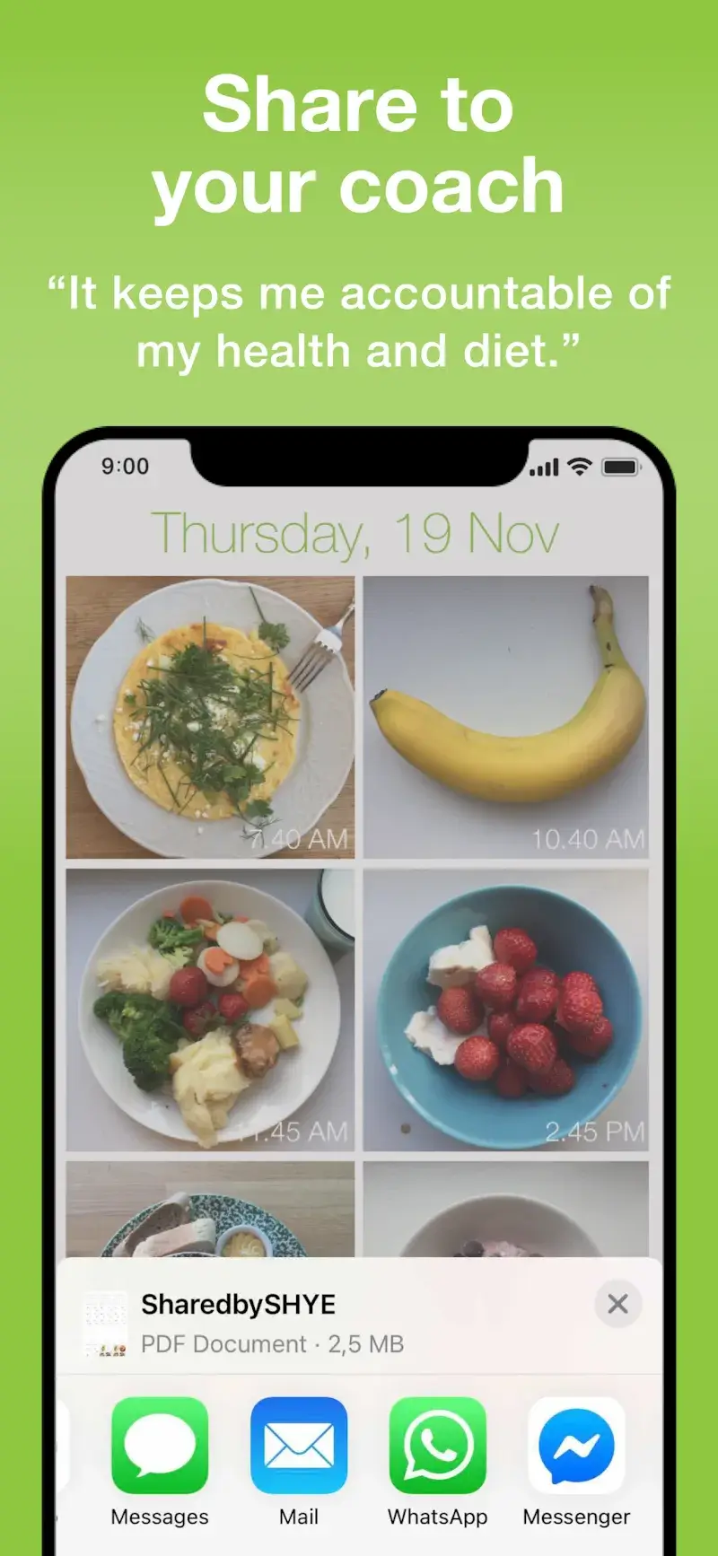 Captura de pantalla de la app Food Diary See How You Eat 5