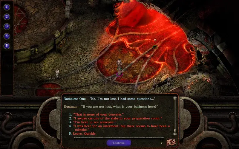 Tangkapan layar Planescape: Torment: Enhanced 1