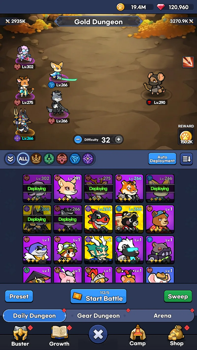ภาพหน้าจอการเล่นเกม Animal Busters 6