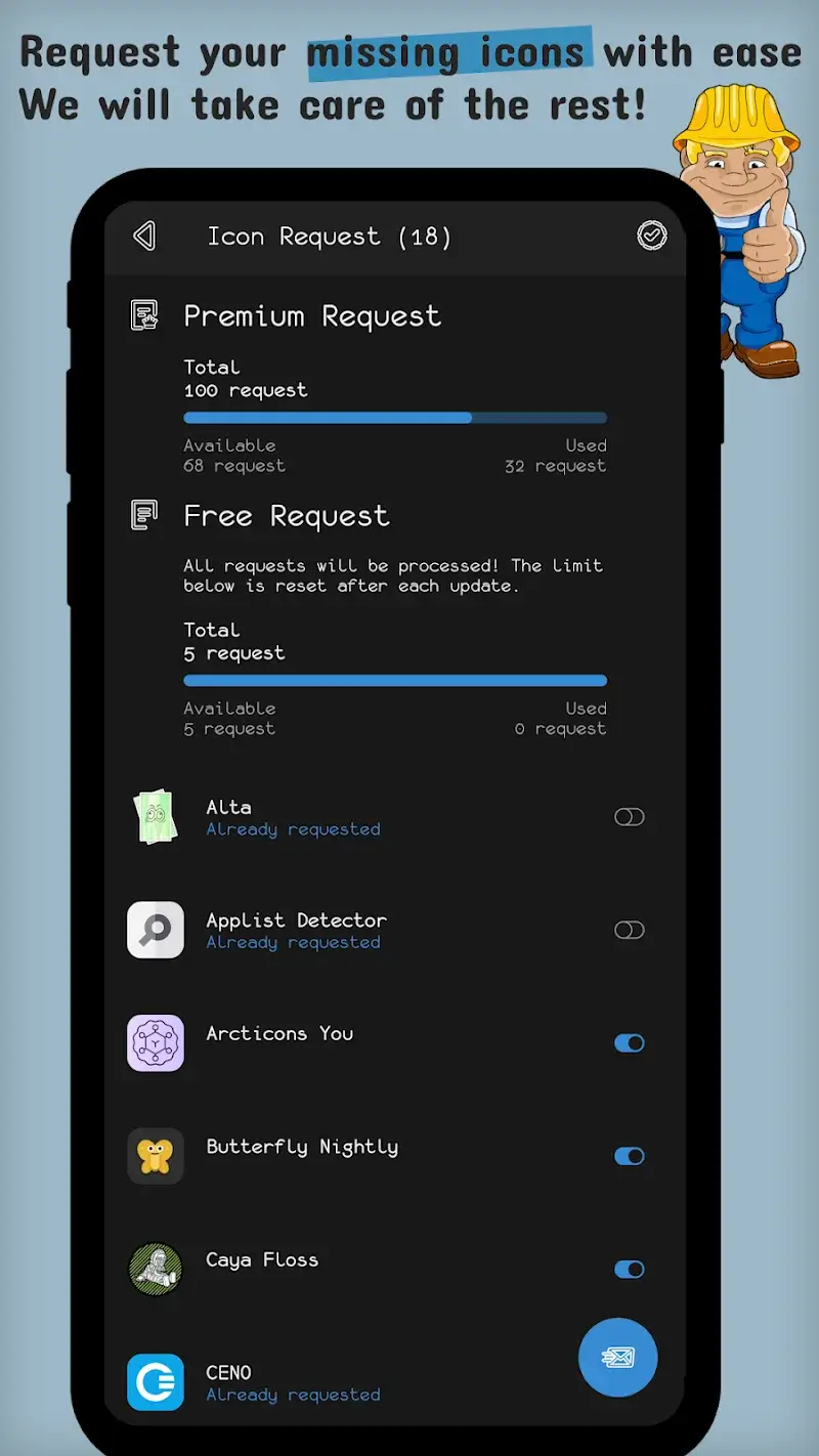 Azulox Icon Pack - Dark mode screenshot 4