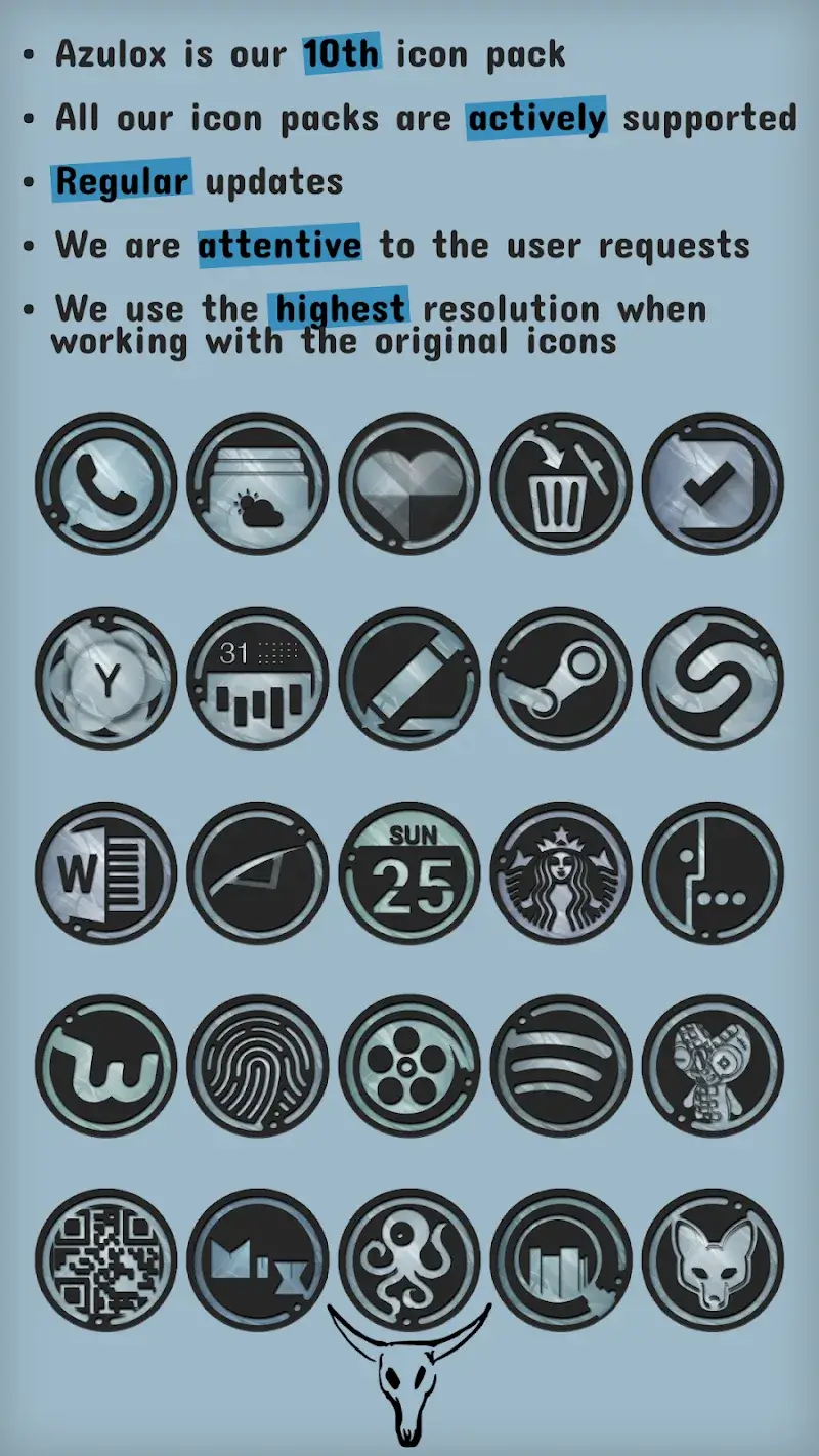 Azulox Icon Pack - Dark mode screenshot 3