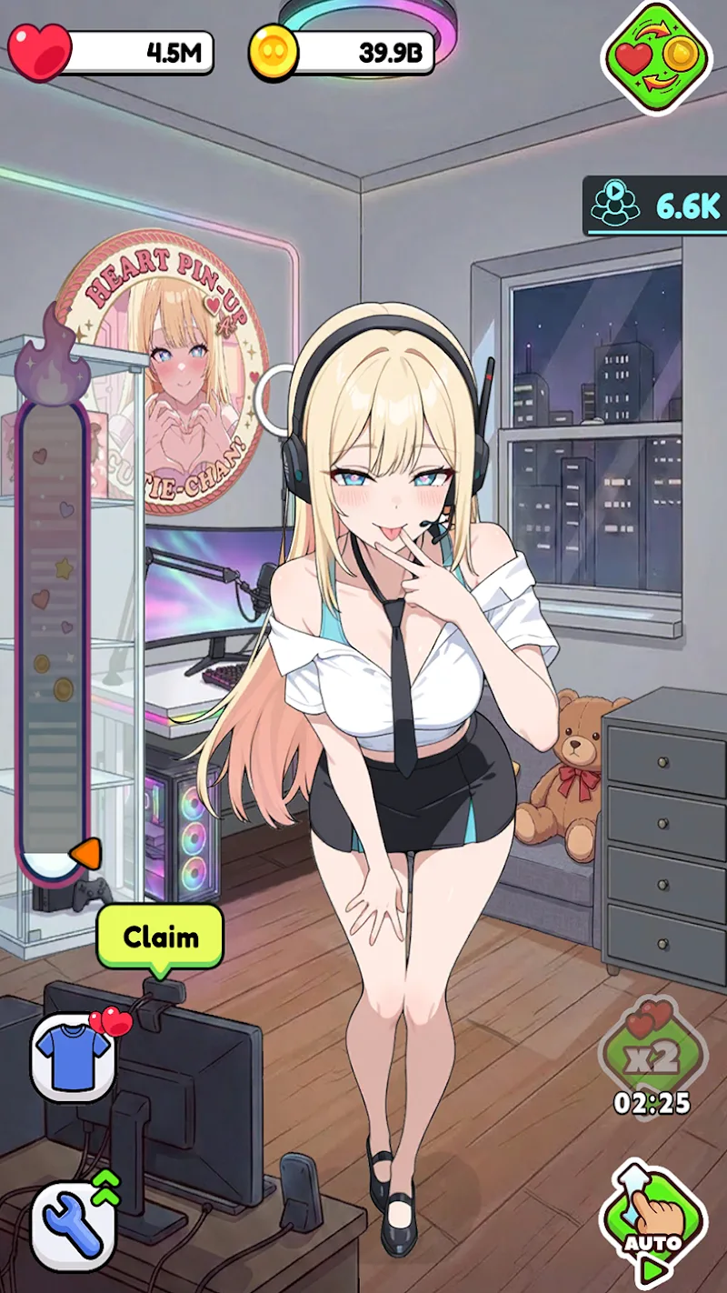 Anime Streamer Clicker 게임플레이 미리보기 2