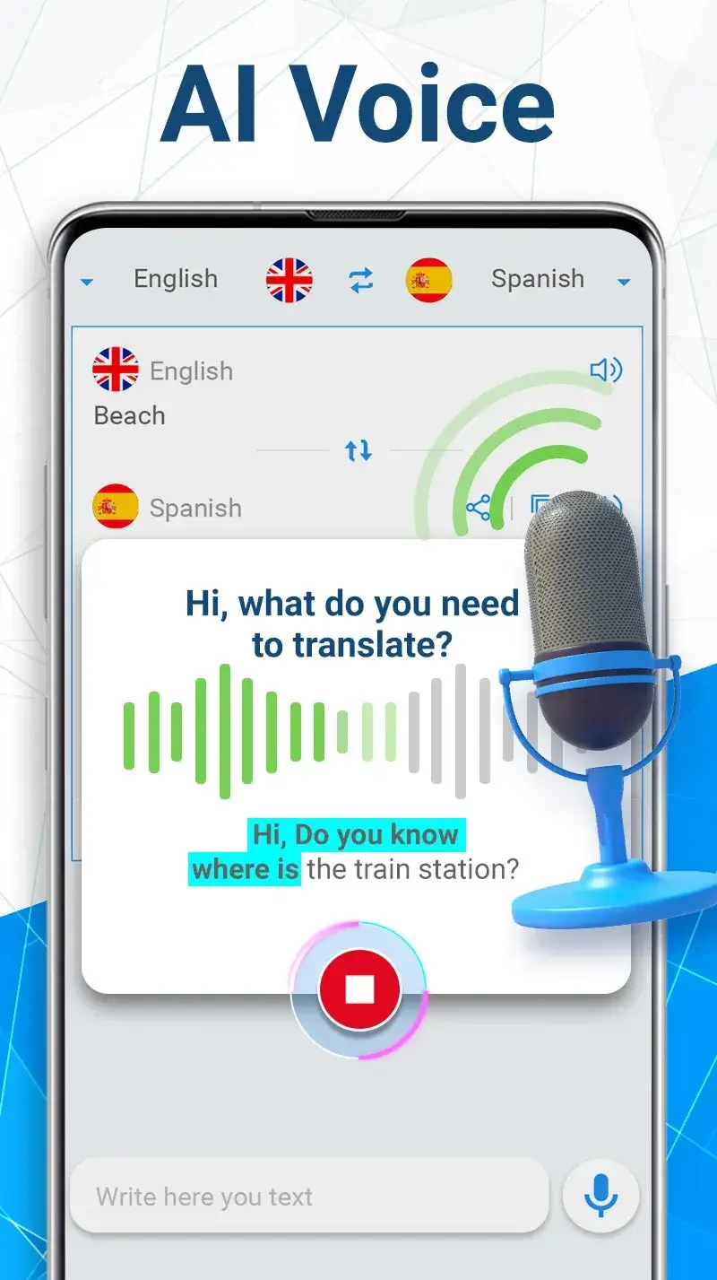 Скриншот AI Voice Translator Translate 1