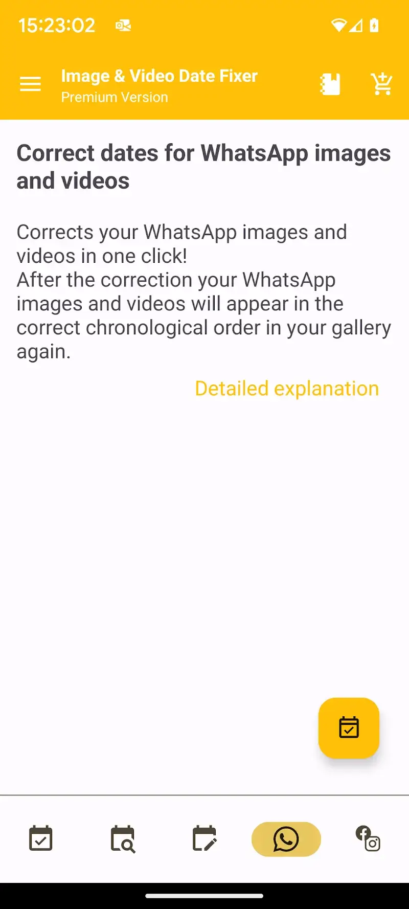 Capture d'écran EXIF Image & Video Date Fixer 2