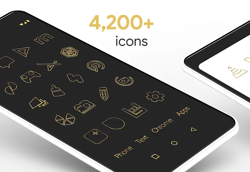 Lines Gold Pro - Icon Pack screenshot 2