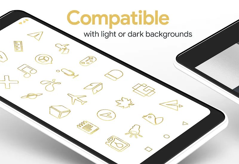 Lines Gold Pro - Icon Pack screenshot 3