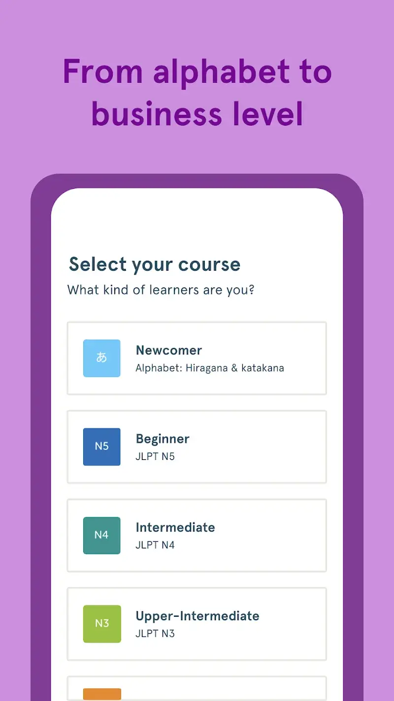 Tangkapan layar Bunpo: Learn Japanese 3